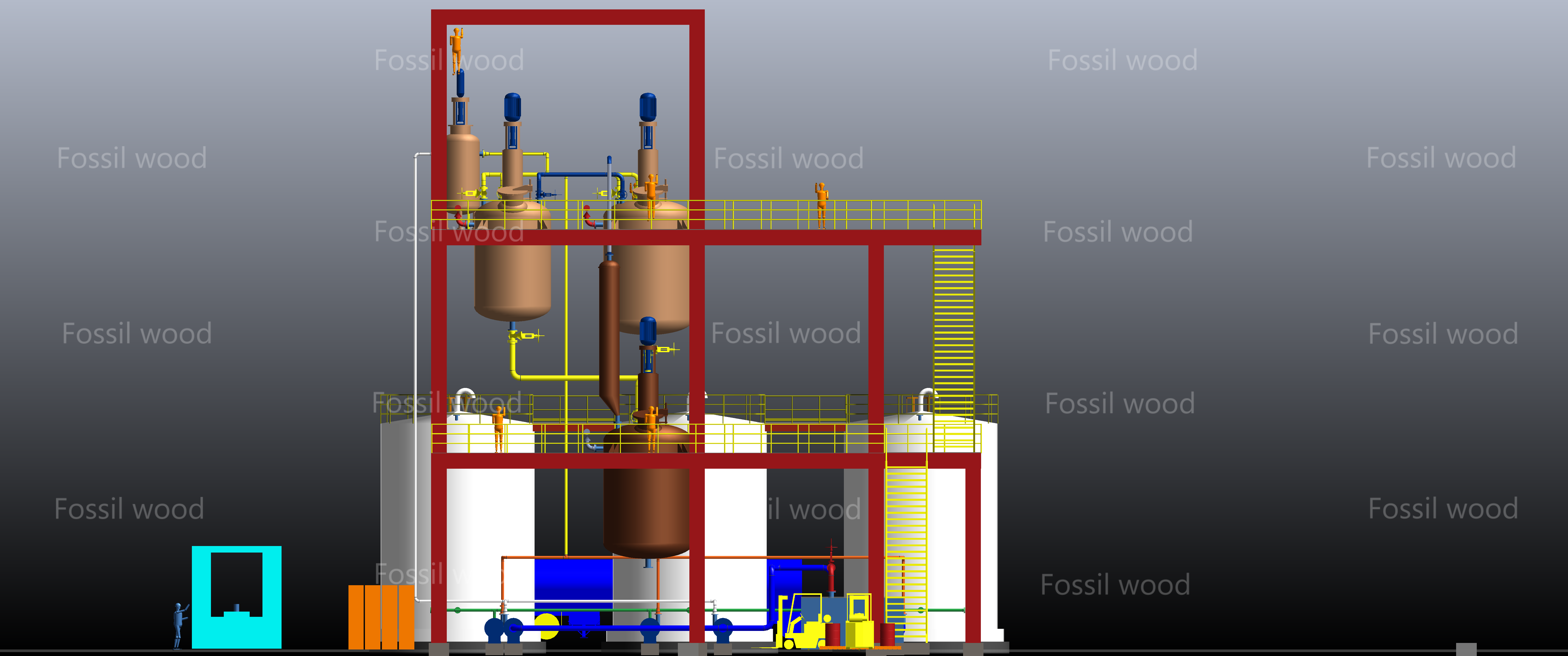 Emulsion Plant 3D Rendering